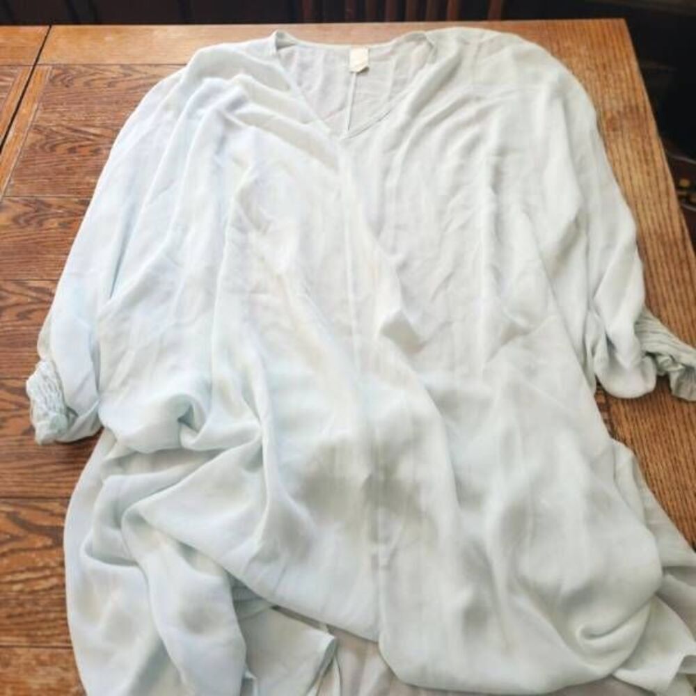 Julie Harrah light blue silk kaftan one size